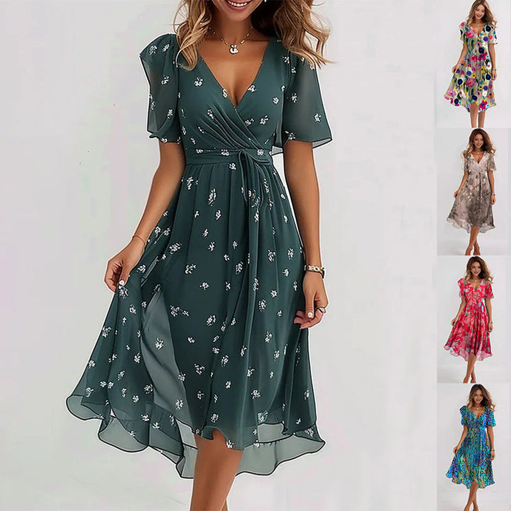 Tara | Elegant short sleeve dress